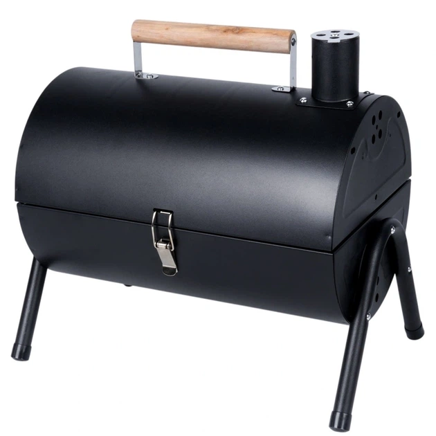 Grill węglowy Vilde 489375 stalowy przenośny z kominem 41 x 25 x 38 cm (5900670121263) - obraz 2