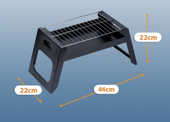 Grill węglowy Vilde 489376 składany przenośny 46 x 22 x 22 cm (5900670121270) - obraz 6
