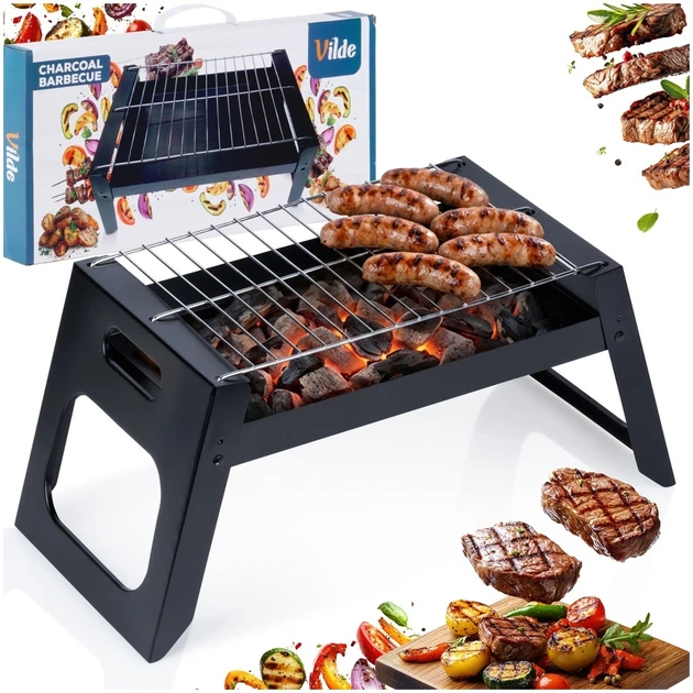 Grill węglowy Vilde 489376 składany przenośny 46 x 22 x 22 cm (5900670121270) - obraz 8