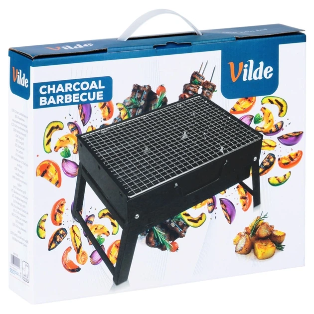 Grill węglowy Vilde 489378 składany przenośny w walizce 40 x 27.5 x 20 cm (5900670121294) - obraz 7