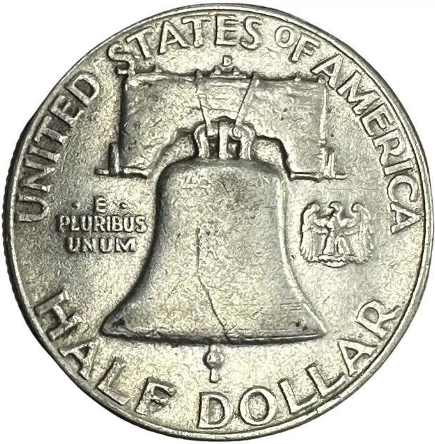 Колекційна срібна монета “½ Dollar – Half Dollar, Франклін” 12,5 г 1948-1963 роки - Фото 2 Колекційна срібна монета “½ Dollar – Half Dollar, Франклін” 12,5 г 1948-1963 роки - изображение 2