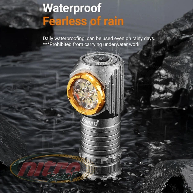 Налобный фонарь YEMAO YM-T355X 2000LM аккумуляторы 18650 + 18350 (3200 + 1500 mAh) с красным светом - изображение 14