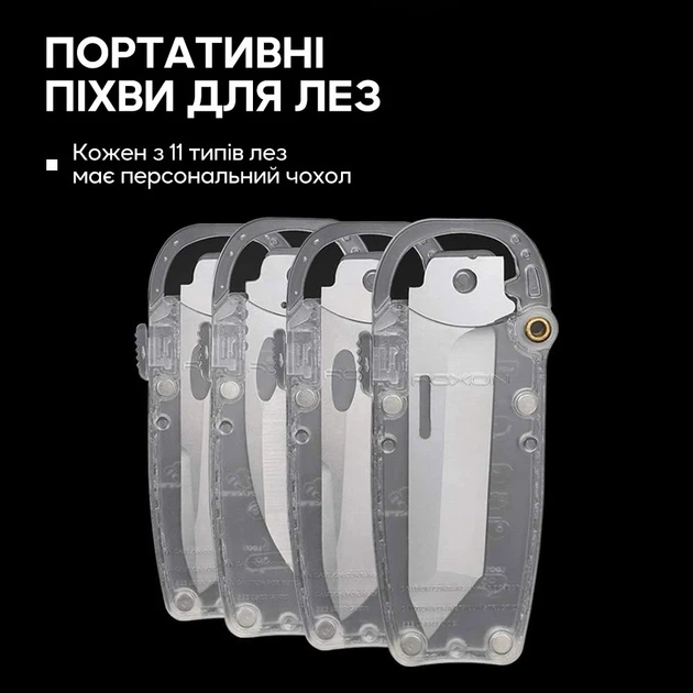 Набор сменных клинков 3in1 для мультитула Roxon S802 S502 Phantasy нержавеющая сталь прозрачный - Фото 3 Набор сменных клинков 3in1 для мультитула Roxon S802 S502 Phantasy нержавеющая сталь прозрачный - изображение 3