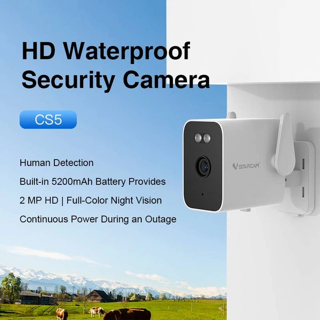 WiFi камера Vstarcam CS5 (2Mp, 5200 mAh, уличная) (1464) - Фото 3 WiFi камера Vstarcam CS5 (2Mp, 5200 mAh, уличная) (1464) - изображение 3