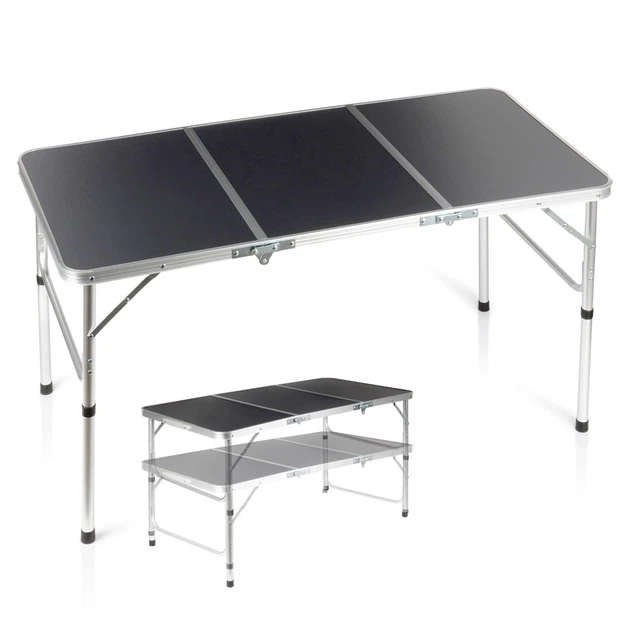 Стіл туристичний Vilde 489407 розкладний 2в1 120 x 60 x 34,5/65 см Графітовий (5900670121713) - Фото 1 Стіл туристичний Vilde 489407 розкладний 2в1 120 x 60 x 34,5/65 см Графітовий (5900670121713) - зображення 1