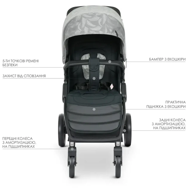 Коляска дитяча ME 1053B DYNAMIC PRO Special Light Gray - изображение 5