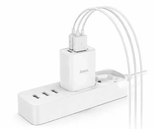 Зарядное устройство HOCO C102A QC3.0 28.5W, сетевой адаптер 4 USB Fast Charger для iPhone, Android, планшетов и аксессуаров - Фото 1 Зарядное устройство HOCO C102A QC3.0 28.5W, сетевой адаптер 4 USB Fast Charger для iPhone, Android, планшетов и аксессуаров - изображение 1