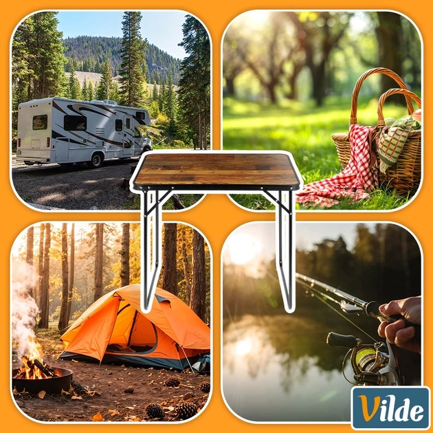 Стіл туристичний Vilde 489411 розкладний 80 x 60 x 70 см Коричневий (5900670121751) - Фото 11 Стіл туристичний Vilde 489411 розкладний 80 x 60 x 70 см Коричневий (5900670121751) - зображення 11