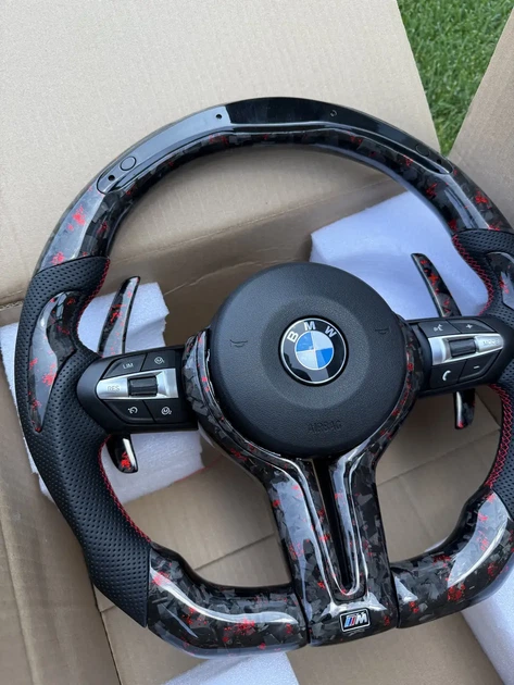 Кований Карбон Колір Червоний M Кермо + Led Екран BMW F20 F21 F22 F23 F30 F31 F32 F33 F36 X3 F25 F26 F15 F16 Руль - зображення 5