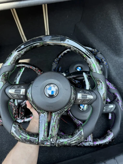 Кованый Карбон Цвет Зелёный M Руль + Led Экран BMW F20 F21 F22 F23 F30 F31 F32 F33 F36 X3 F25 F26 F15 F16 Руль - изображение 8