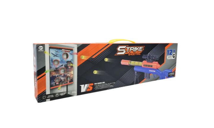 Снайперська гвинтівка помпова на сошках Star Toys 67 см 12 м'яких поролонових кульок та мішень - Фото 4 Снайперська гвинтівка помпова на сошках Star Toys 67 см 12 м'яких поролонових кульок та мішень - зображення 4