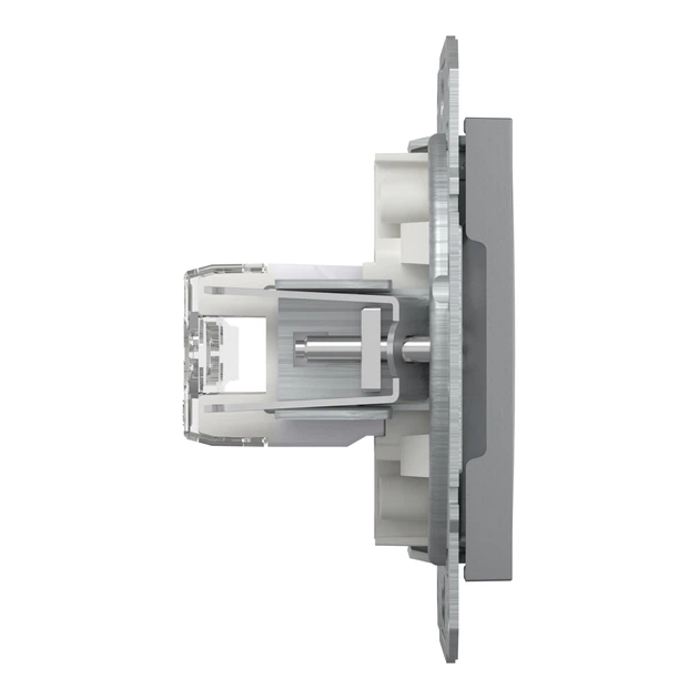 Компьютерная розетка Schneider Electric Asfora RJ45 кат. 6 UTP двойная сталь EPH4800162 - изображение 3
