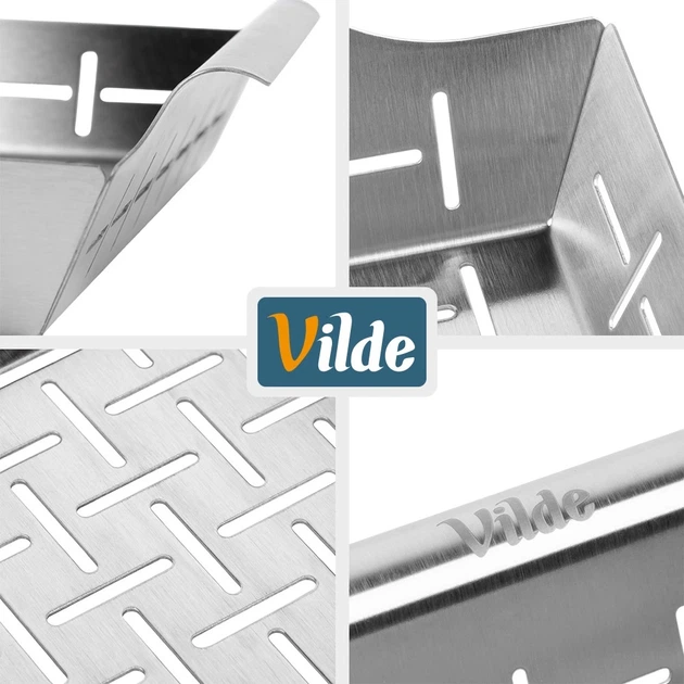 Koszyk do grillowania Vilde 489420 stal nierdzewna 39.5 x 35 x 6 cm (5900670122420) - obraz 5
