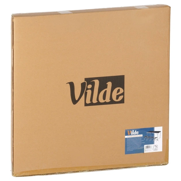 Stół turystyczny Vilde 489412 składany 3w1 120 x 60 x 55/62/70 cm z krzesłami Grafitowy (5900670121768) - obraz 13