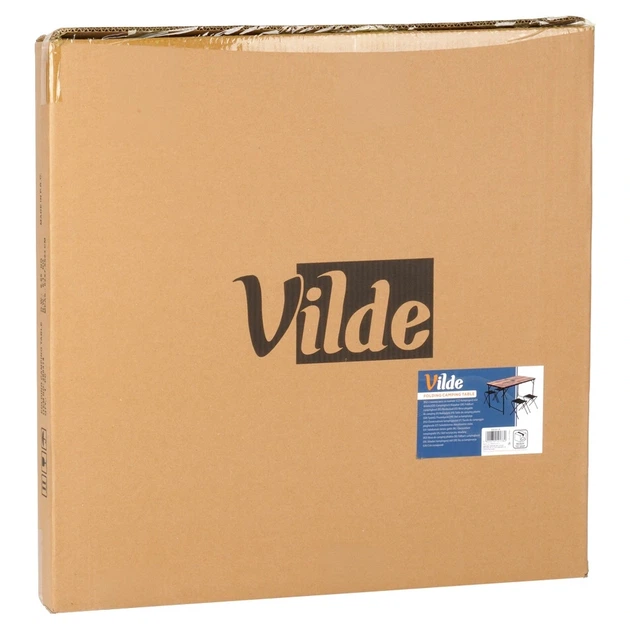 Стіл туристичний Vilde 489414 розкладний 3в1 120 x 60 x 55/62/70 см зі стільцями Коричневий (5900670121782) - зображення 14