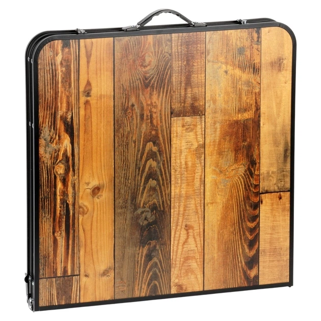 Стіл туристичний Vilde 489414 розкладний 3в1 120 x 60 x 55/62/70 см зі стільцями Коричневий (5900670121782) - зображення 6
