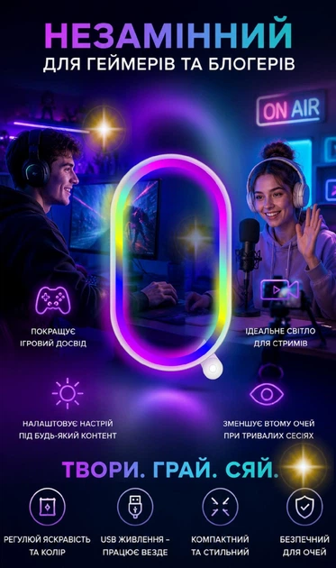 Розумне освітлення RGB настільний розумний світильник-нічник Smart LED Tuya, портативна лампа з Bluetooth/Wi-Fi, керування голосом Alexa/Google, віддалений доступ, додаток на Android/iOS - зображення 10