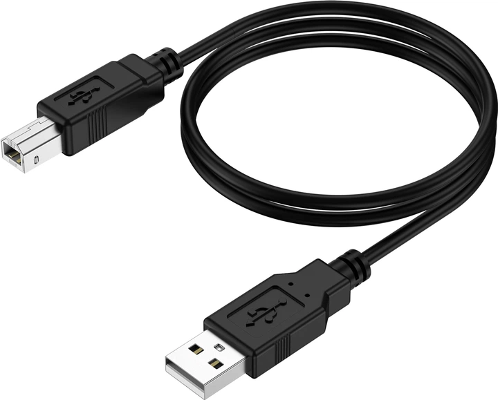 Кабель CHOETECH CableOne Printer Cable USB-A to USB-B 480Mbps 3 м Black (AB0060-3M-BK) - изображение 2