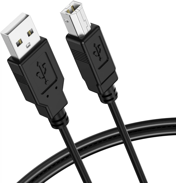 Кабель CHOETECH CableOne Printer Cable USB-A to USB-B 480Mbps 3 м Black (AB0060-3M-BK) - изображение 3