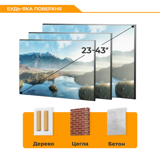 Настенное крепление для телевизора Brateck LPA51-223 23"-43" - Фото 5 Настенное крепление для телевизора Brateck LPA51-223 23"-43" - изображение 5
