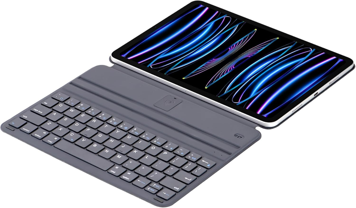 Чехол клавиатура для iPad Pro 12.9" (3-6 пок) и iPad Air 13" (2024) Magnetic Bluetooth Folio, Серый Space Grey - изображение 8