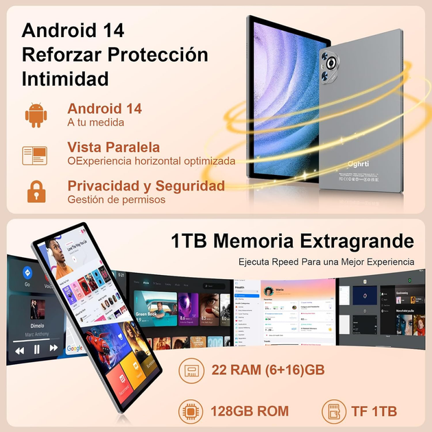 Планшет TAB30 10.1" (22/128GB) Android 14 Gray: 8-ядерний процесор, 8000mAh, Widevine L1 + Клавіатура та Миша - зображення 5