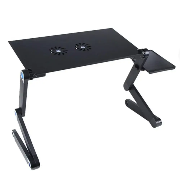 Столик для ноутбука трансформер Laptop Table T8 с охлаждением и вентилятором, подставка в кровать, портативный складной - изображение 3