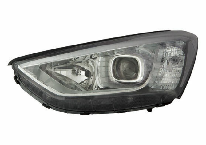 Фара передняя Hyundai Santa Fe III 12-16 передн. прав. (эл) (без ламп) (H7*2/PY21W/LED) белая вставка), 2211167RLDEM - изображение 2