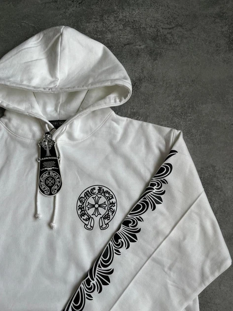 Худі Chrome Hearts 88913 білого кольору, розмір S - зображення 2