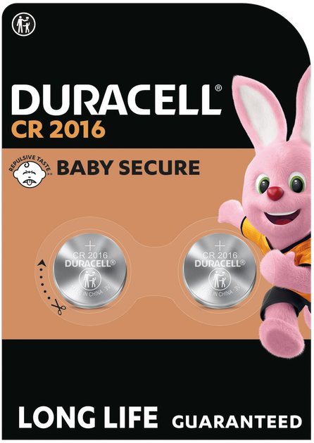 Спеціальна літієва батарейка типу «таблетка» Duracell 2016 3V, (DL2016/CR2016), 2 шт. (6409616) - зображення 6