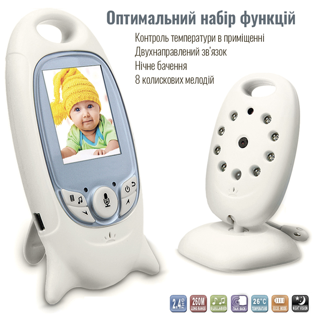 Видеоняня North Vision 2' 24 ГГц Белый - изображение 3