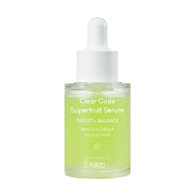 Балансуюча сироватка для проблемної шкіри Purito SEOUL Clear Code Superfruit Serum, 30 мл - Фото 1 Балансуюча сироватка для проблемної шкіри Purito SEOUL Clear Code Superfruit Serum, 30 мл - зображення 1