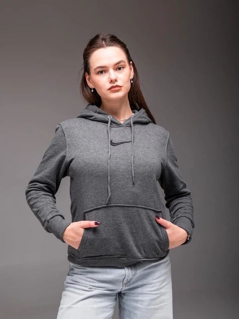 Жіноче худі сіре M R.A drop-6009 - Фото 1 Жіноче худі сіре M R.A drop-6009 - зображення 1