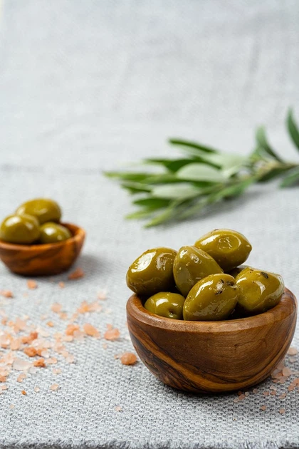 Оливки зеленые с травами Орегано Greek Product с косточкой 500г - изображение 2
