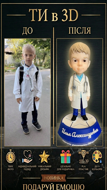 3D фігурка за вашим фото 15см - зображення 2