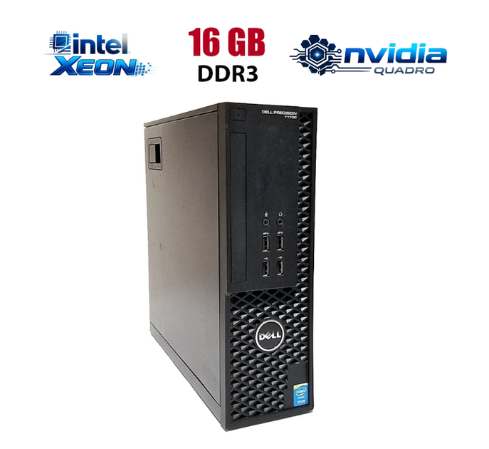 Робоча станція Dell Precision T1700 Desktop / Intel Xeon E3-1231 v3 (4 (8) ядра по 3.4 - 3.8 GHz) (аналог i7-4770) / 16 GB DDR3 / 512 GB SSD / nVidia Quadro P1000, 4 GB GDDR5, 128-bit б/в - Фото 1 Робоча станція Dell Precision T1700 Desktop / Intel Xeon E3-1231 v3 (4 (8) ядра по 3.4 - 3.8 GHz) (аналог i7-4770) / 16 GB DDR3 / 512 GB SSD / nVidia Quadro P1000, 4 GB GDDR5, 128-bit б/в - зображення 1