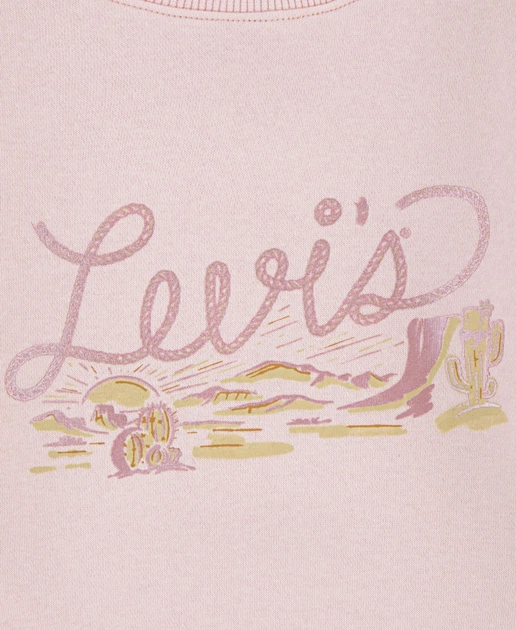 Костюм для девочки Levi's свитшот на флисе и штаны 1160586304 (Розовый 4) на рост 98-104 см - изображение 3