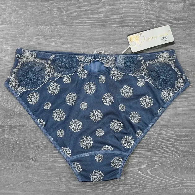 Женские трусы микрофибра с кружевом Lanny mode 52491 "Джинс" Синий,4XL - Фото 2 Женские трусы микрофибра с кружевом Lanny mode 52491 "Джинс" Синий,4XL - изображение 2