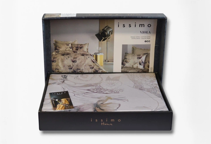 Комплект постільної білизни Issimo Digital Satin 200х220 см Viola - зображення 6
