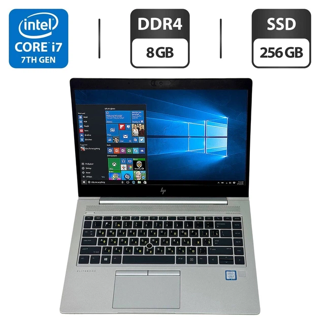 Ультрабук Б-класс HP EliteBook 840 G5 / 14" (1920x1080) IPS / Intel Core i7-7500U (2 (4) ядра по 2.7 - 3.5 GHz) / 8 GB DDR4 / 256 GB SSD / Intel HD Graphics 620 / WebCam / Windows 10 Pro б/у - Фото 1 Ультрабук Б-класс HP EliteBook 840 G5 / 14" (1920x1080) IPS / Intel Core i7-7500U (2 (4) ядра по 2.7 - 3.5 GHz) / 8 GB DDR4 / 256 GB SSD / Intel HD Graphics 620 / WebCam / Windows 10 Pro б/у - изображение 1