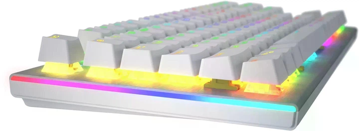 Клавиатура игровая механическая проводная Hator Gravity X TKL Orange Switch USB White компактная геймерская клавиатура с RGB подсветкой для ПК - изображение 4