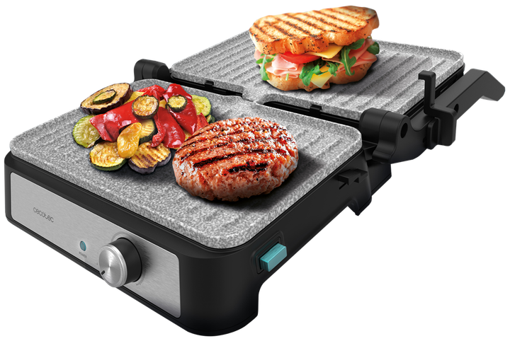 Гриль Cecotec Rock'nGrill 1500 Take&Clean Stone - Фото 2 Гриль Cecotec Rock'nGrill 1500 Take&Clean Stone - зображення 2