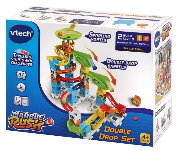 Кульковий трек Vtech Marble Rush Double Drop 47 елементів (3417765296321) - зображення 3