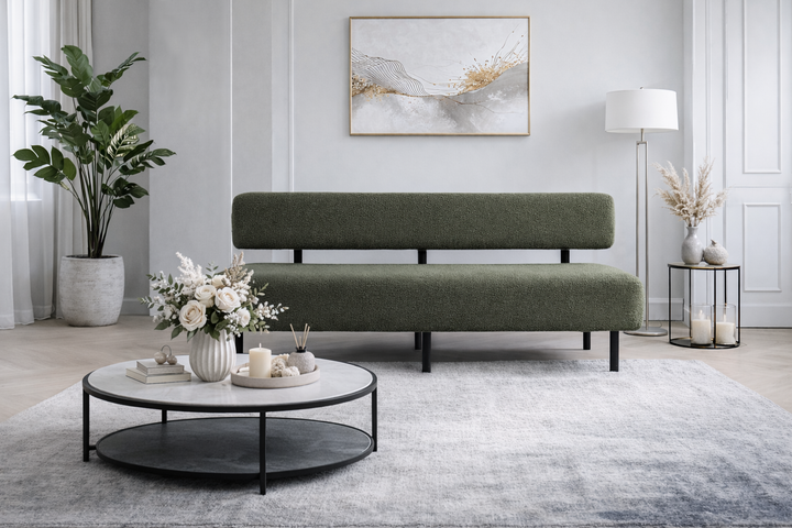Диван компактный Tobi Sho Люмо для офиса, гостиной, студии, салона, 1800х540х750 букле Alpaca Оливковый/37 - Фото 2 Диван компактный Tobi Sho Люмо для офиса, гостиной, студии, салона, 1800х540х750 букле Alpaca Оливковый/37 - изображение 2