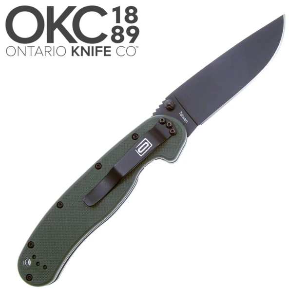 Ніж складаний Ontario Knife RAT I AUS-8 BB OD Green - изображение 2