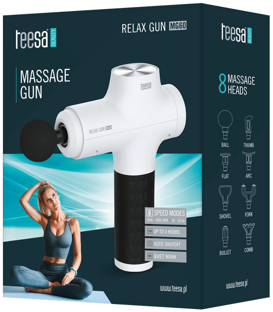 Перкусійний масажер Teesa Relax Gun MG60 (TSA0507) - зображення 9