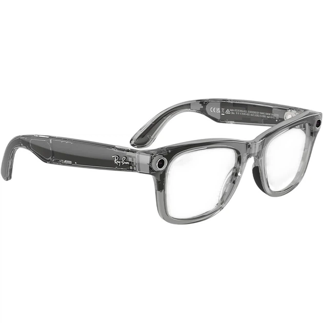 Смарт-очки Ray-Ban Meta Wayfarer Gen 2 Large Shiny Transparent Grey Frame/Clear to Sapphire Transitions Lens (RW4012 6840MF 53-22) [172171] - изображение 9