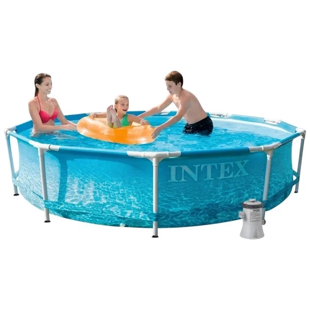 Каркасний басейн Intex 28208 305×76 см 4485 л з картриджним фільтром сімейний для дачі та саду (02k12p026v5) - изображение 3