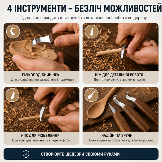 Набор для резьбы по дереву DIY 17 в 1 - изображение 8