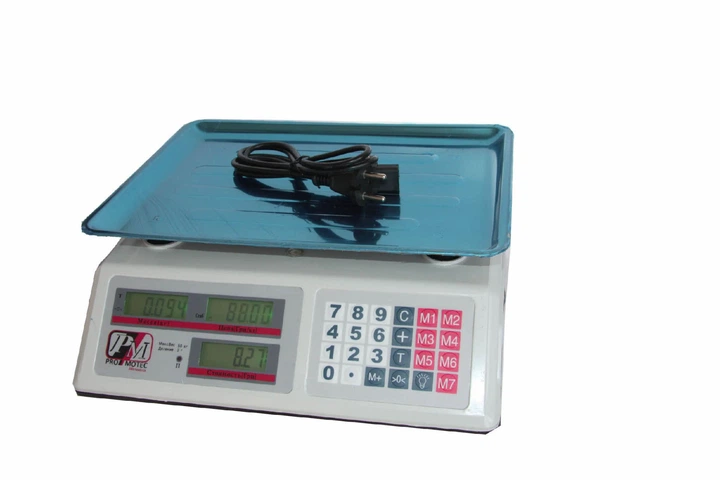 Весы торговые электронные со счётчиком цены на 50 кг. PM 5051 Promotec с аккумулятором 6 вт n5478120 - изображение 2